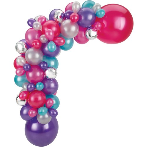 Multicolor Latex Balloon Garland Kit - 5" - 24" - Perfect for Birthdays, Weddings, & Events, Jewel, Pack of 74