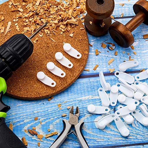 Patelai 100 Pieces White Plastic Traverse Rod Slides - Curtain Accessories