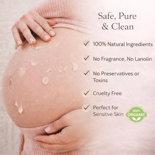 Irene Organics Organic Belly Butter - Award-Winning Stretch Mark Prevention & Treatment Balm 4oz | Hydrating Tummy Cream