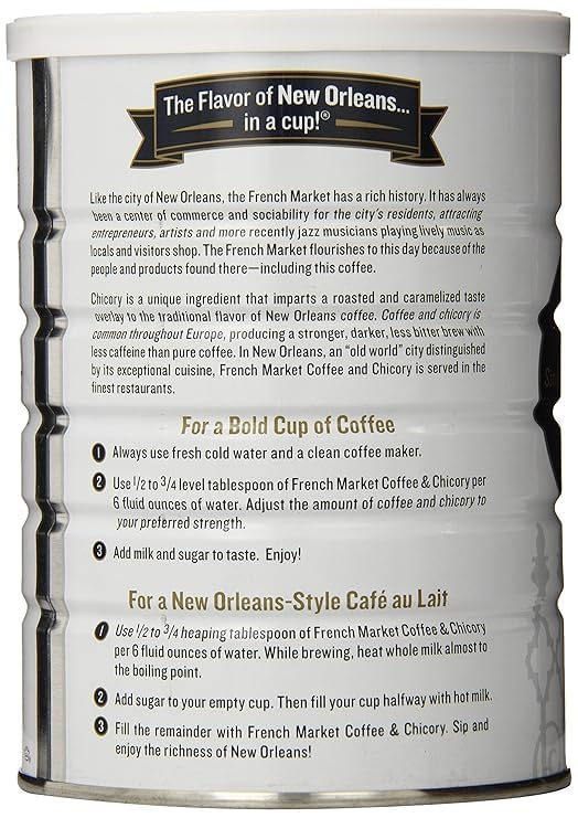 French Market Medium-Dark Roast Ground Coffee 12oz - Chicory Blend