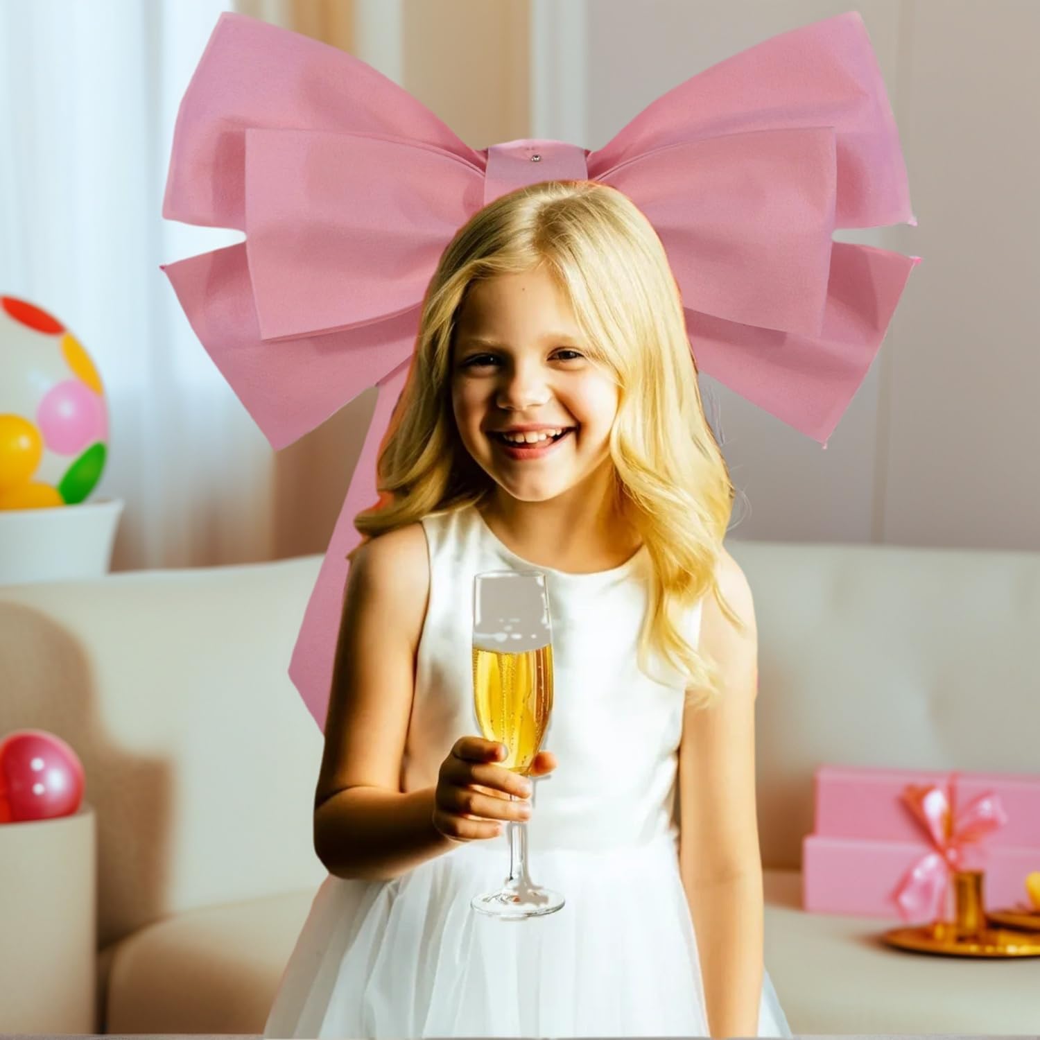 Pink Big Car Ribbon Bow - Extra Large Jumbo Bow for Gifts | Perfect for Sweet 16, Birthdays & Christmas