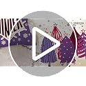 All Smiles 12x20 Christmas Throw Pillow Covers - Purple Reindeer Set of 2