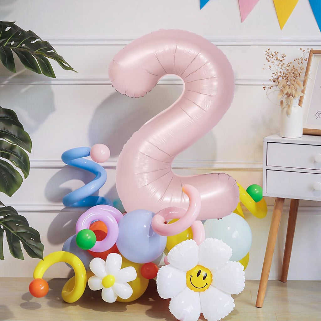 Pink Number Balloons by [Brand Name] - 40 Inch Light Pink 3 Balloons for 3rd Birthday Party Decorations
