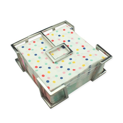 ArtsOnDesk Modern Art Cocktail Napkin Holder mr115 Stainless Steel Mirror Polish Patent Applying for-Cocktail Beverage Crystal ware Paper Napkin Holder Dispenser Organizer Christmas Thanksgiving Gift