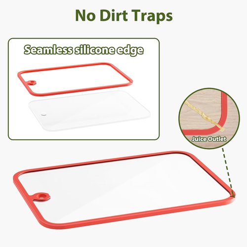 Freshmage Glass Cutting Boards - 2-Piece Non-Slip Chopping Board Set | Dishwasher-Safe Clear Design for Kitchen Prep & Serving