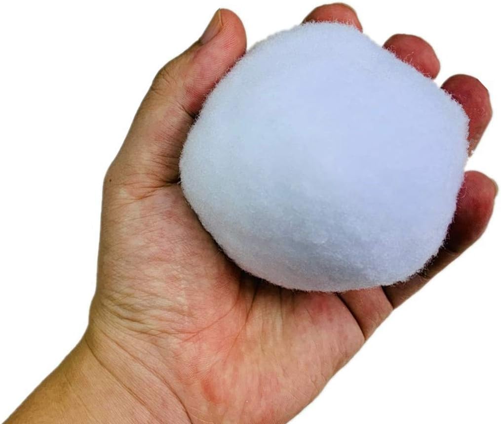 Supoice 20 Pack Snow Balls - Realistic 3-Inch Indoor & Outdoor Snow Fight Toys for Holiday Fun