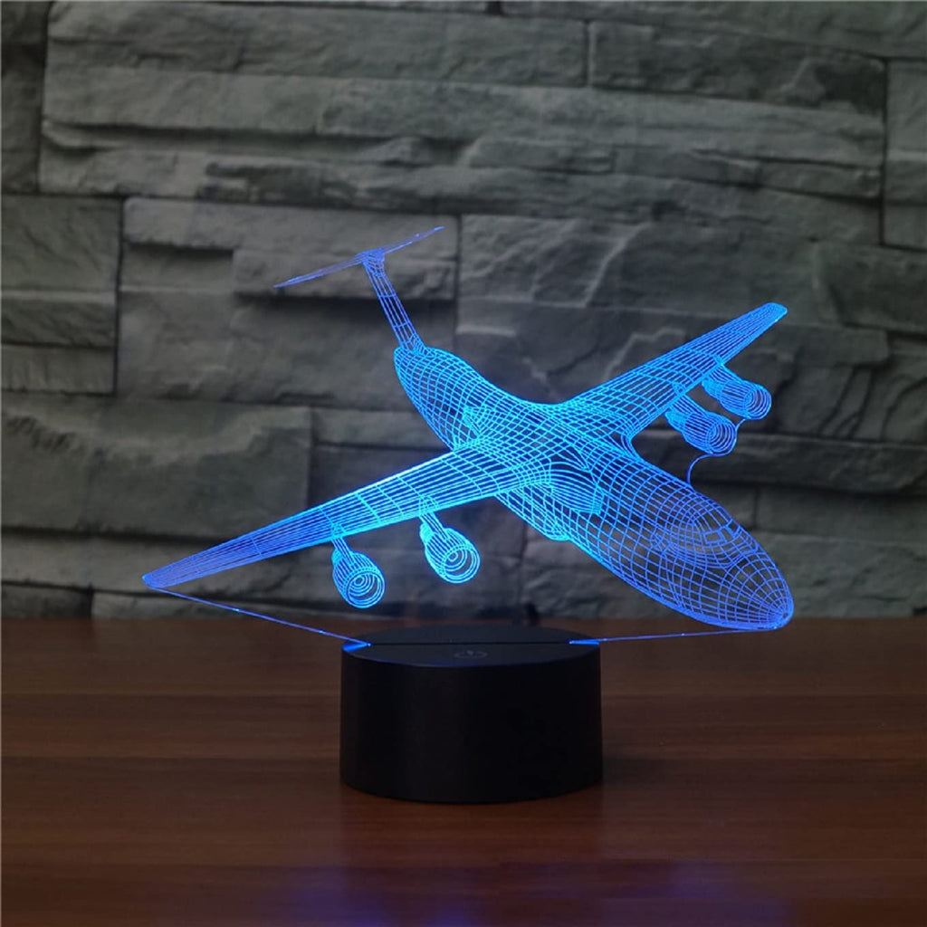 SUPERHONGJIHAO 3D Airplane Night Light Aircraft Led Table Lamp with Remote Control 16 Color Changing Xmas Birthday Gift