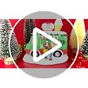 Christmas Village Food Truck Decor with Music & LED Lights - Handcrafted Resin Scene