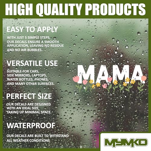 Mama Floral Car Decal - 6 Inch Weatherproof Sticker for Women