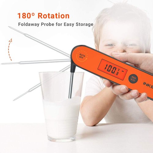 Inkbird Instant Read Meat Thermometer - Waterproof Digital Food Thermometer with Calibration & Backlight | Ideal for Cooking, Grilling, and Smoking