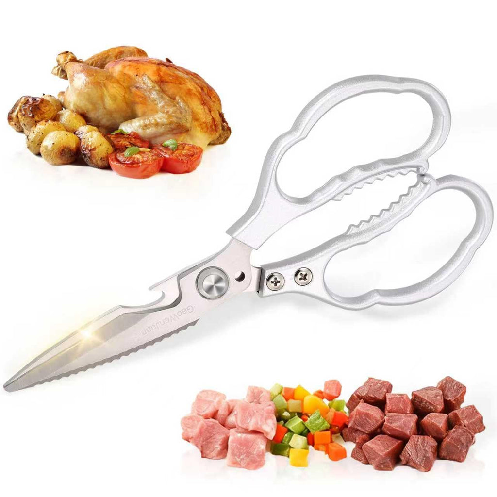 Kitchen Shears & kitchen scissors All Purpose | kitchen gadgets-Heavy Duty Stainless Steel Meat Poultry Food Scissors, Dishwasher Safe for Home and Kitchen Essentials, Utensils, Gadgets, Accessories