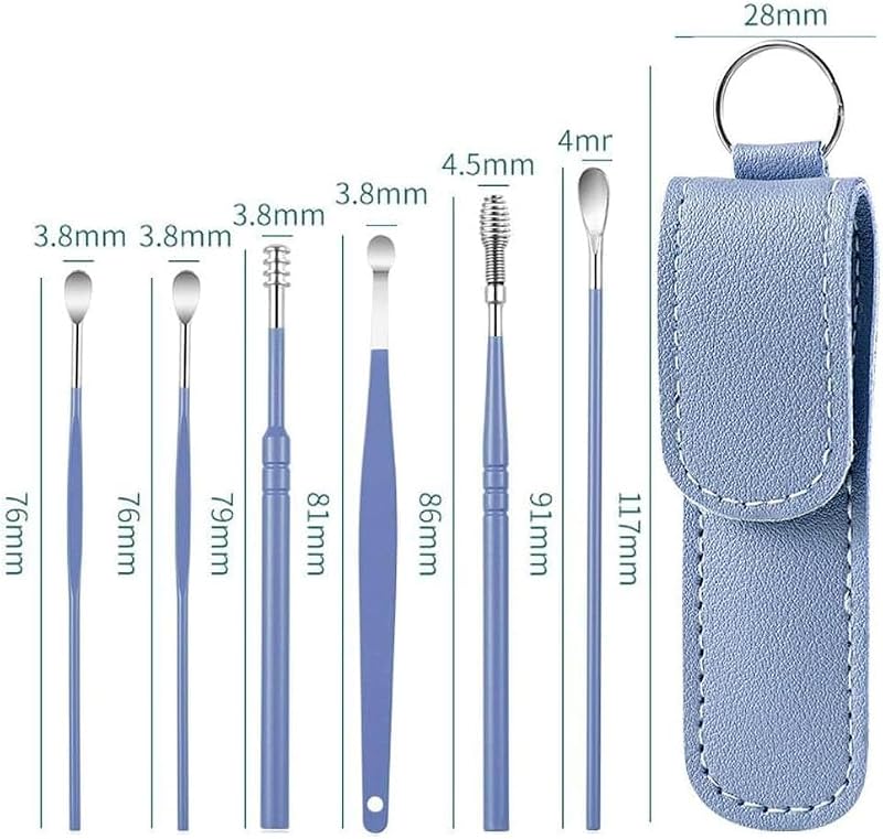 Speetop 6-Piece Stainless Steel Ear Wax Removal Kit and Ear Cleaner Tool with Storage Box