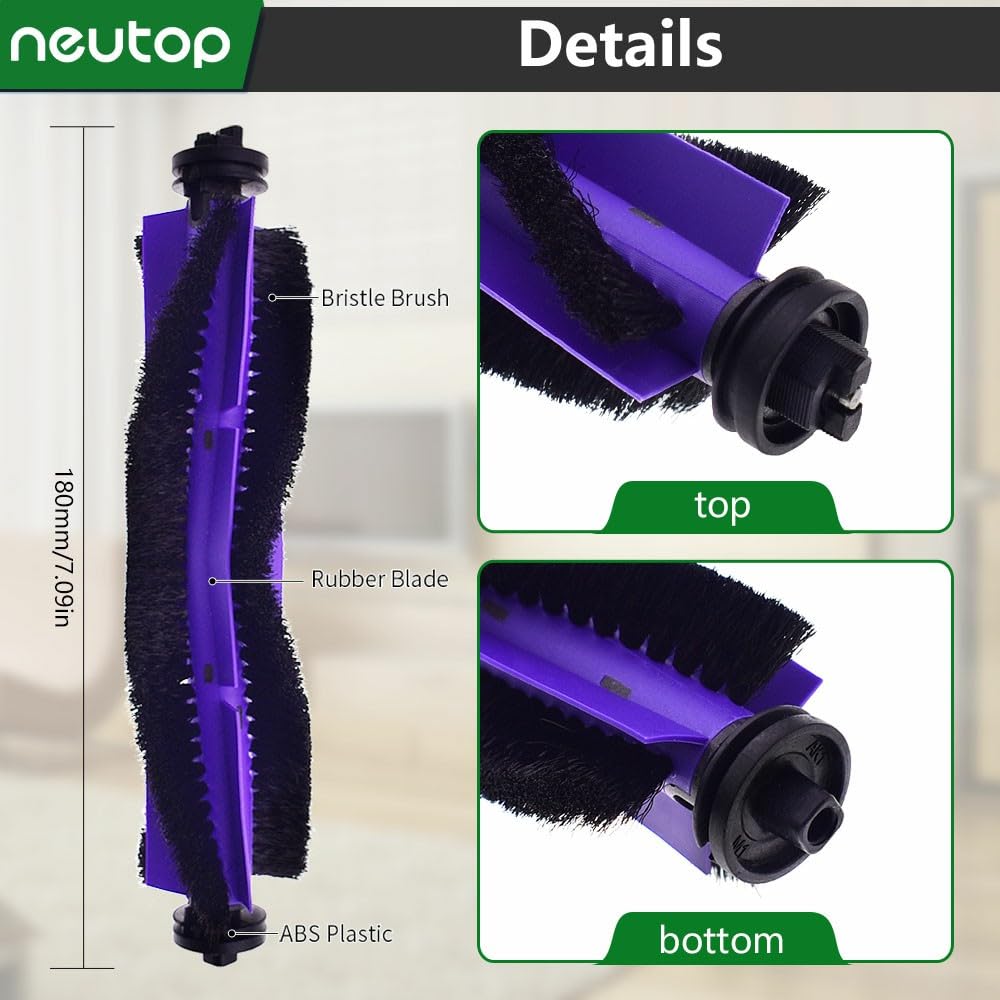 neutop Replacement Rolling Brushes Rollers Compatible with eufy RoboVac X8, X8 Hybrid, Robot Vacuum and Mop Cleaners Parts Accessories, 2-Pack.