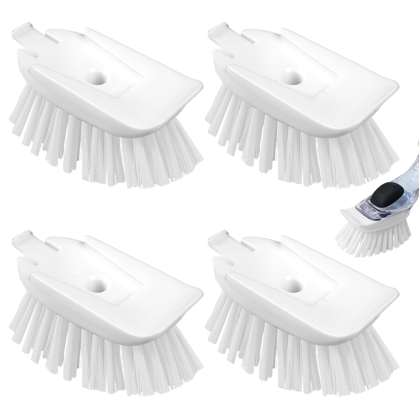New Brush Refills for OXO New Soap Dispensing Dish Brush - 4 Pack Dish Brush Cleaning Soap Dispensing Head Replacement for Scrubber