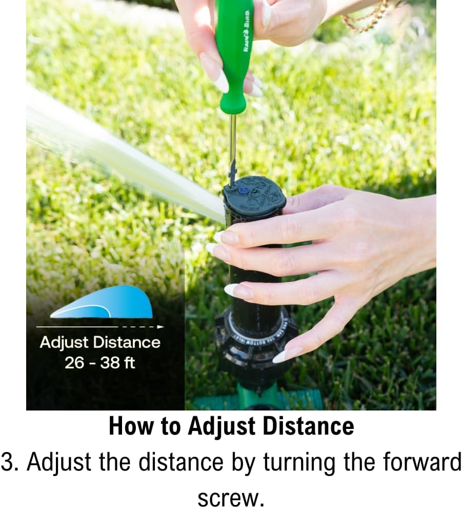 Rain Bird 42SASPG Gear Drive Rotor Sprinkler - Adjustable 40° to 360° Pattern, 26' to 38' Spray Distance