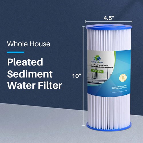 CFS – Pleated Water Filter Cartridges Compatible with FXHSC, R50-BBSA, R50-BB, WFHDC3001, W50PEHD, GXWH40L Models – Removes Bad Taste – Whole House Replacement Filter Cartridge (8 Pack)