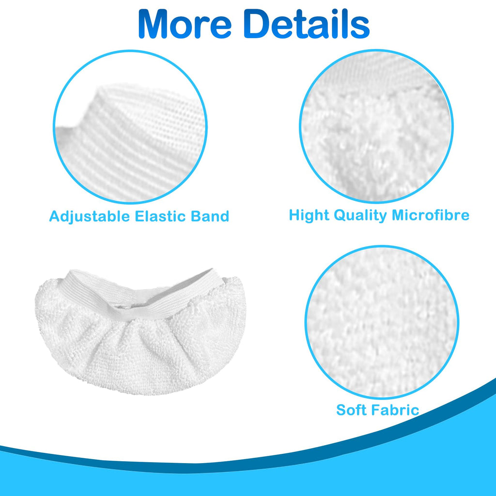 Yicotira 8 Pack Steam Cleaner Accessories for Most Handheld Steam Cleaner - Microfiber Cloths Cover Compatible with Bissell Steam Shot, Dupray, PurSteam, Comforday Steam Cleaner