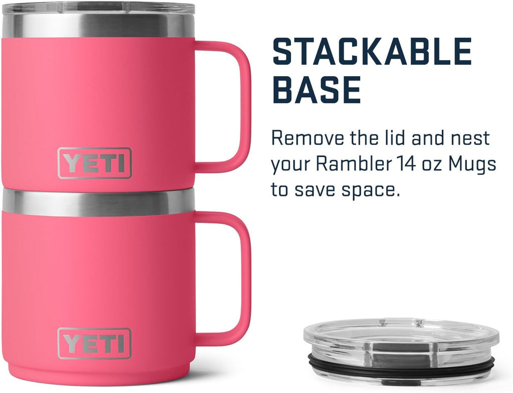 YETI Rambler 14 oz Mug - Vacuum Insulated Stainless Steel with MagSlider Lid | Durable & Stylish