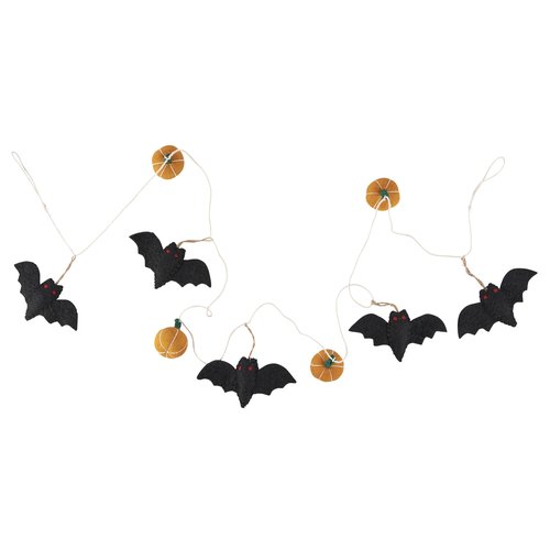 Primitives by Kathy Halloween Felt Bats and Pumpkins Garland - 72" Seasonal Home Decor