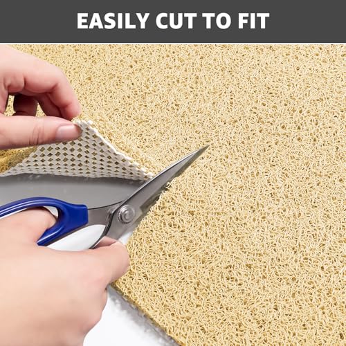 Yolife Triangle Shower Mat 23.6" x 23.6" - Beige Loofah Non-Slip Bath Mat