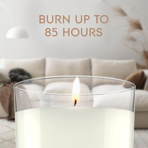 Glade Candle Jar - Large Toasted Vanilla Cream Candle Infused with Essential Oils | 16oz Air Freshener