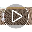 ACCUMTEK Waffle Bath Mat 36x24 in Greyish Green Bordered Non-Slip Quick Dry Bathroom Rug