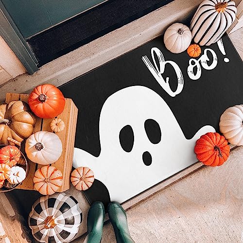 Halloween Ghost Boo Doormat - Non-Slip Outdoor Mat 30" x 17"