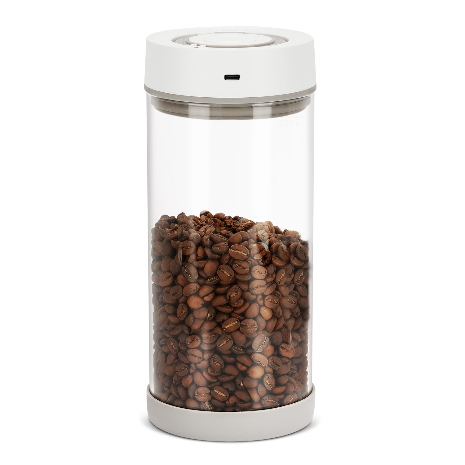 YINDUZ Automatic Vacuum Coffee Canister, 1.35L Airtight Coffee Canister for 18oz Coffee Beans, One-Button Operation & Date Tracker, Coffee & Food Storage Container, Coffee Bar Accessories, Gifts
