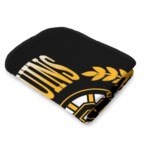 Northwest NHL Boston Bruins Silk Touch Throw Blanket - Official NHL Licensed, Ultra-Soft Fleece - Cozy Game Day Essential for Fans, Unisex Gift, 46" x 60"
