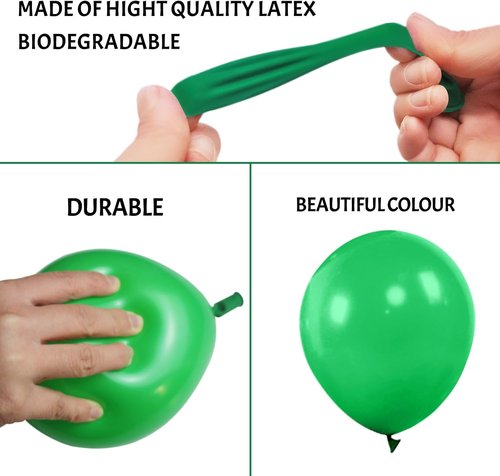 Green Balloons - 110 Pcs Mini 5-Inch Thick Latex Balloons for Birthday, Wedding & Baby Shower Decor