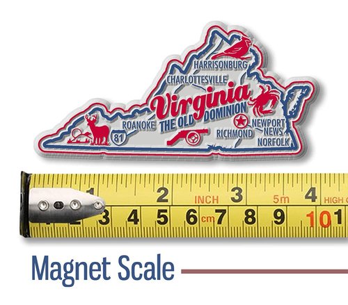 U.S. Premium State Map Magnet Set by Classic Magnets, 51-Piece Set, Collectible 3D Rubber Vintage-Style Souvenirs and Gifts Made in The USA
