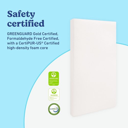 Graco Premium Crib & Toddler Mattress - GREENGUARD Gold Certified, Waterproof Cover, Fits Standard Cribs & Beds