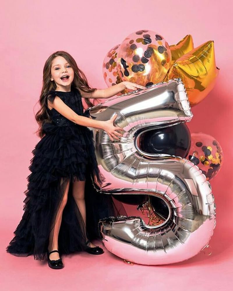 Silver 40-Inch Number 50 Balloon - Perfect for 50th Birthday & Golden Wedding Celebrations