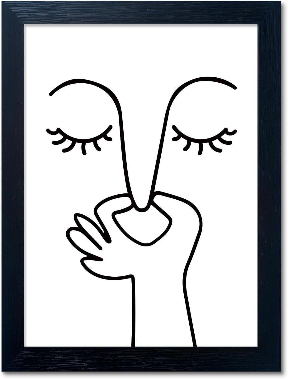 Regine Switzerland Funny Bathroom Wall Art - Humorous Canvas Print for Guest Toilet Decor | Black and White Design