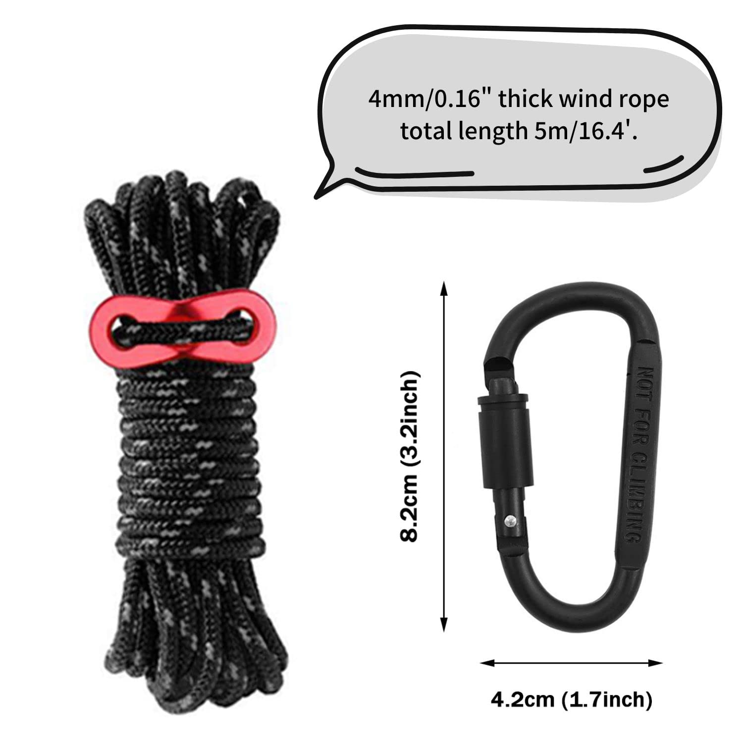 FIREHIKING Spark Arrestor 2.36" Stove Pipe with Ground Nail Wind Rope Carabiner Chimney Rain Cap