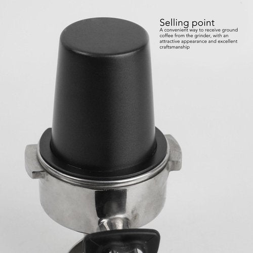 Kodrily Coffee Dosing Cup 51mm, Stainless Steel Espresso Dosing Cup, Black Coffee Powder Feeder Part Replacement for Espresso Coffee Machine with 51mm Portafilter, 1Pcs