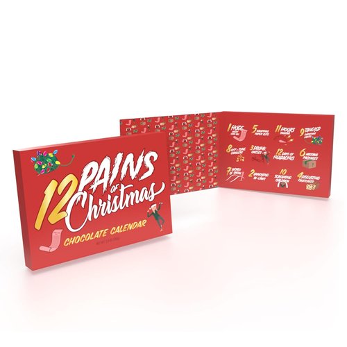Astor Chocolate Advent Calendar - 12 Days of Fun Holiday Countdown with Milk Truffles & Dark Mint Chocolates | Perfect Gag Gift for Adults