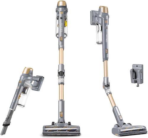 Kenmore DS4095 Cordless Stick Vacuum - Lightweight 2-Speed Power Control, LED Headlight, Handheld Conversion for Hardwood & Carpet Cleaning - Gold