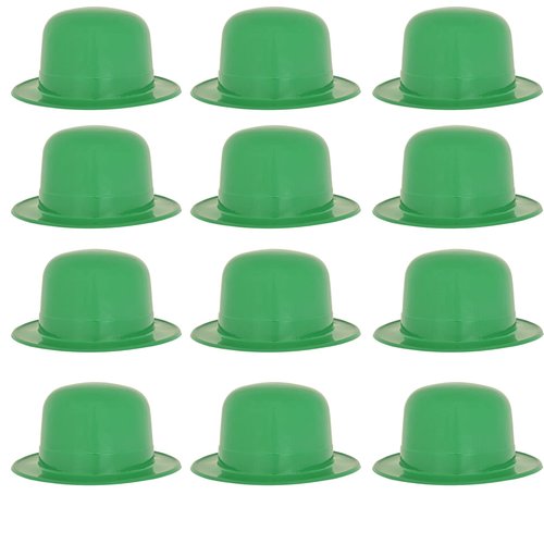 Beistle 12 Piece Plastic Derbies, Green