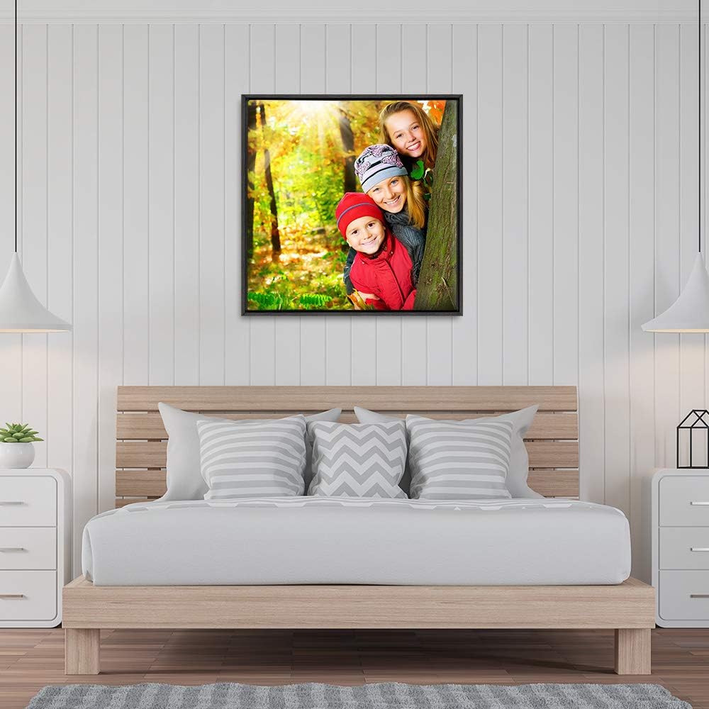 wall26 Framed Canvas Wall Art - Custom Home Decoration for Living Room & Bedroom | 16"x16", Black Frame