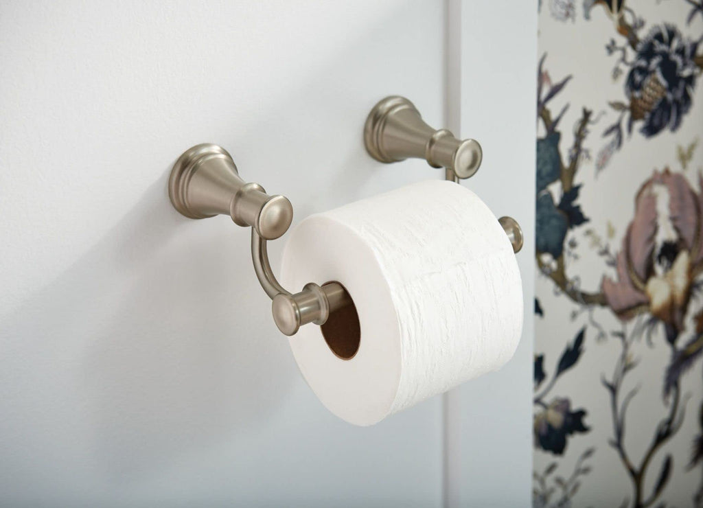 Moen Belfield Brushed Nickel Pivoting Toilet Paper Holder, YB6408BN