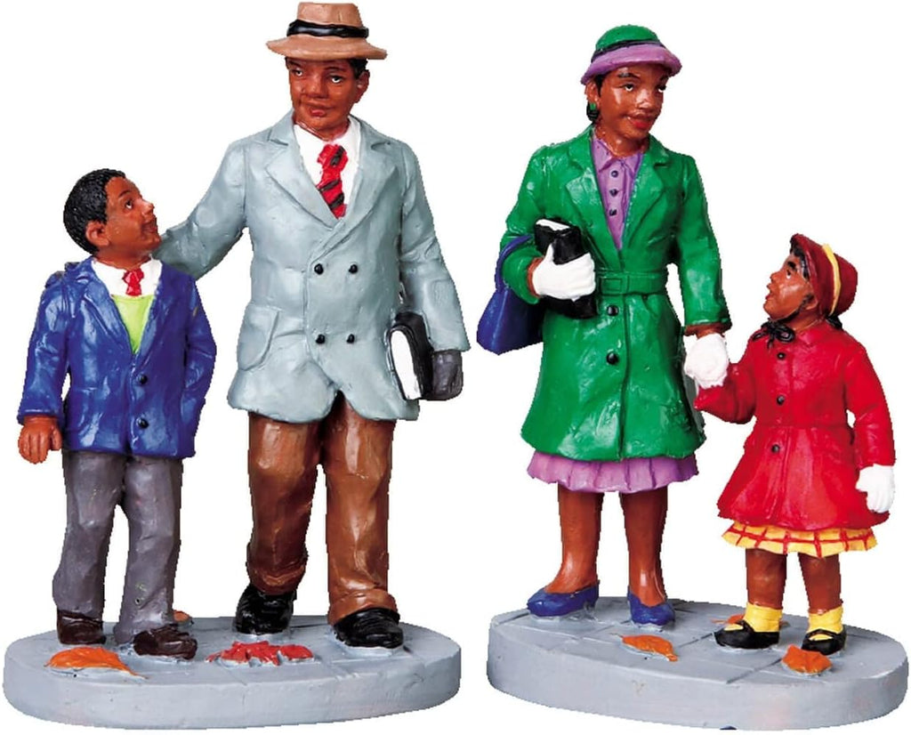 Regine Switzerland African American Christmas Village Figurines - Set of 2 for Holiday Decor