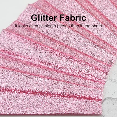 EOSAU 9-Inch Pink Glitter Folding Hand Fan - Women’s Clacking Rave Fan