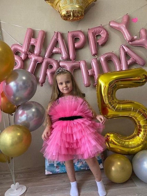 Gold 5 Balloon | 40-Inch Number 5 Balloon for 5th Birthday Party Decorations