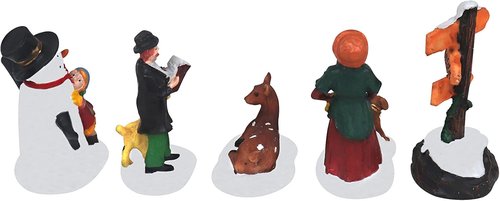 Christmas Village Figurines Set by [Brand Name] - 5-Piece Holiday Decoration for Indoor Displays | Perfect Gift Idea