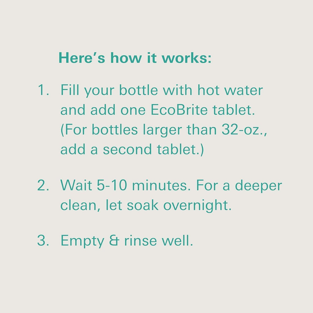 Owala EcoBrite Cleaning Tablets - Powerful Bottle & Coffee Cup Cleaner | 20 Pack, Naturally Sourced Ingredients