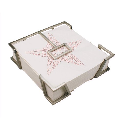 ArtsOnDesk Modern Art Dinner Napkin Holder - st216 Stainless Steel Satin Finish Patent Applying for- Dinner Luncheon Lunch Paper Napkin Holder Dispenser Organizer Christmas Thanksgiving Gift.