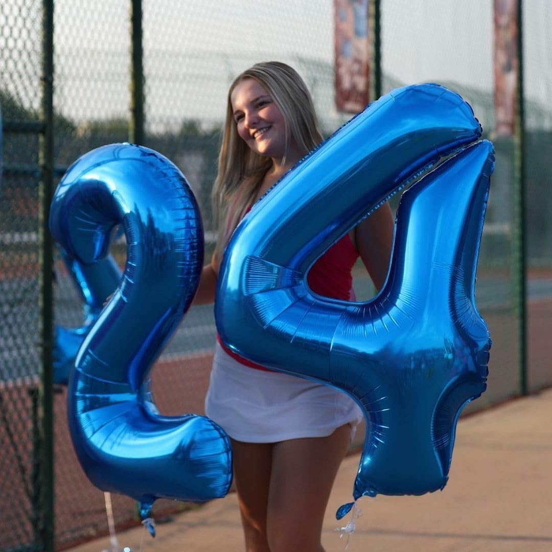 Number 25 Balloon by [Brand Name] - 40-Inch Navy Blue Birthday Decoration for 25th Celebration