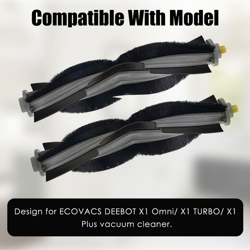 MZY LLC 3 Pack Replacement Rubber Roller Brushes for Ecovacs Deebot X1 Omni/ X1 PRO Omni/ X1 Plus/ T10 Omni/ T10 Turbo Vacuum Cleaner Accessories