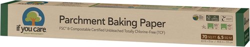 If You Care Unbleached Parchment Baking Paper Roll - 70 Sq Ft | Chlorine Free & Greaseproof | Pack of 2